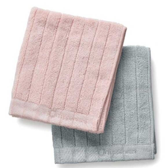 Tupperware Recycled Microfibers Dish Drying Towel (Set Of Two) - Pink & Gray New - Picture 1 of 2